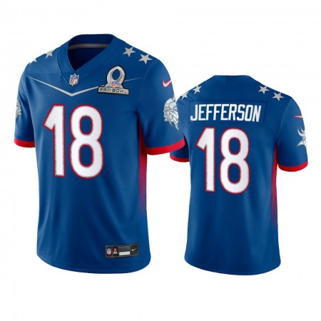 Maillot Minnesota Vikings Justin Jefferson 18 Game Royal 2022 NFC Pro Bowl - Homme